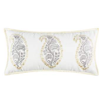 Kamira Embroidered Paisley Pillow - Levtex Home