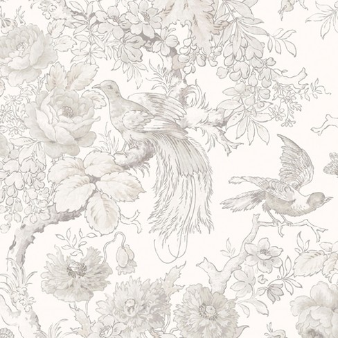 Laura Ashley Birtle Dove Grey Wallpaper - image 1 of 4