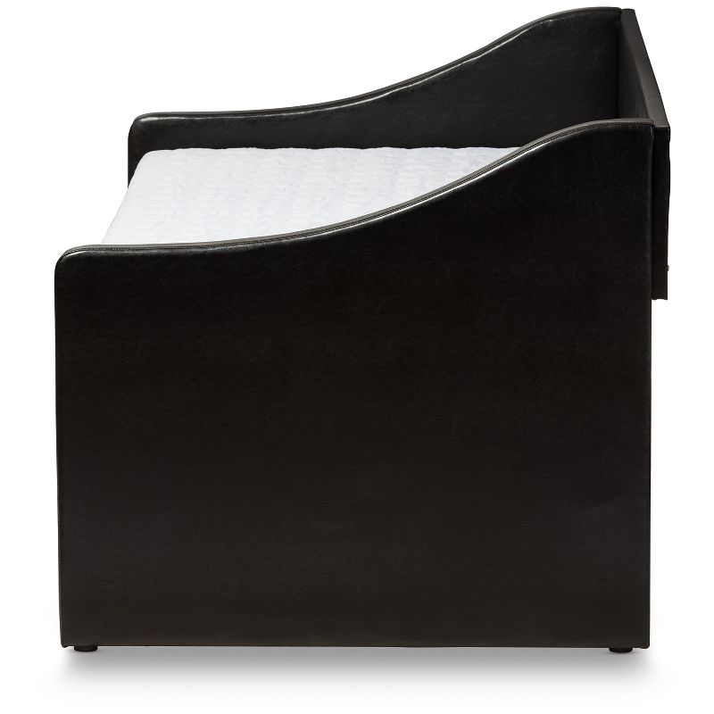 Twin Barnstorm Modern and Contemporary Fabric Upholstered Daybed with Guest Trundle Bed - Baxton Studio, 4 of 7