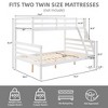 Twin over Full Bunk Bed with Ladder,Wooden Bunk Bed with High Guardrail ,No Box Spring Needed,Natural - 4 of 4