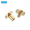 Unique Bargains Brass Rust-proof Durable Leather Belt Scrapbook Binding Chicago Screws 25 Sets - 3 of 4