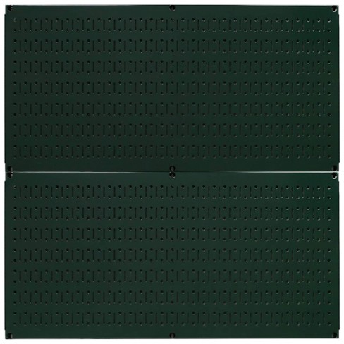 Wall Control 32 X 16 Horizontal Modular Metal Pegboard Standard Tool  Organizer For Garages And Sheds With Mounting Brackets, Green (2 Pack) :  Target
