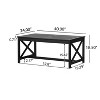 FURNIinspire Patio End Table, Waterproof Portable Patio Small Side Table for Garden, Balcony, Courtyard, Poolside, Patio, Black, 40"*24"*18.5" - 4 of 4