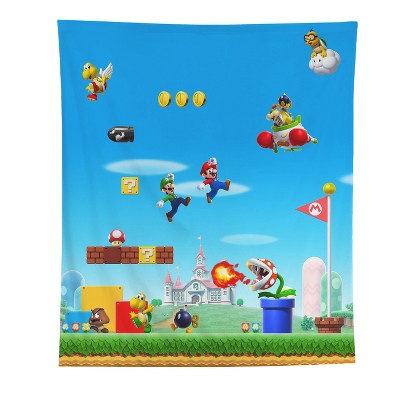 Nintendo Super Mario Multi-Color Polyester Wall Tapestry