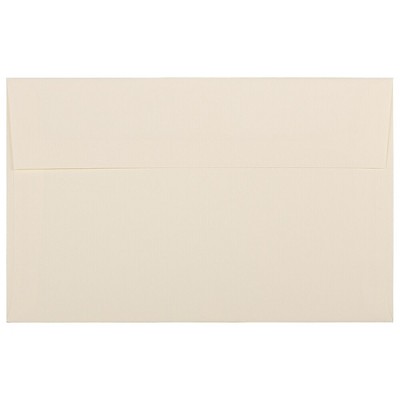 JAM Paper A10 Strathmore Invitation Envelopes 6 x 9.5 Ivory Laid 191229