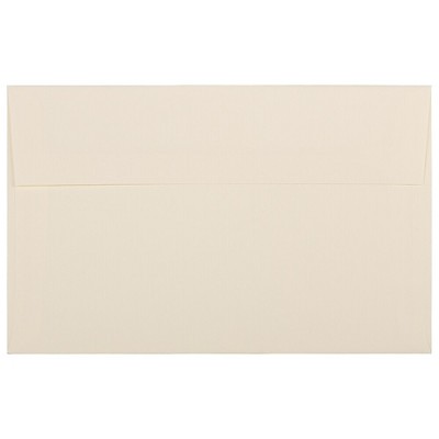 JAM Paper A10 Strathmore Invitation Envelopes 6 x 9.5 Ivory Laid 191229