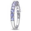 .84 CT. T.W. Tanzanite Stacking Ring in Sterling Silver - image 2 of 3
