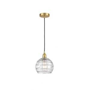Athens Deco Swirl - 1 Light Mini Pendant In Industrial Style-10.75 Inches Tall and 8 Inches Wide - 1 of 1