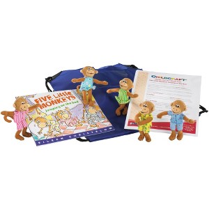 Childcraft Five Little Monkeys Literacy Bag, Book, and Plush Pals - 1 of 2