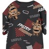 Five Nights At Freddy’s Low Battery & Checkered Squares All-Over Print Youth Black Crew Neck Short Sleeve T-shirt - 2 of 3