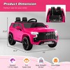 Costway 12V Kids Ride On Car Chevrolet Tahoe Electric Truck SUV Remote w/ Light & Music - 3 of 4