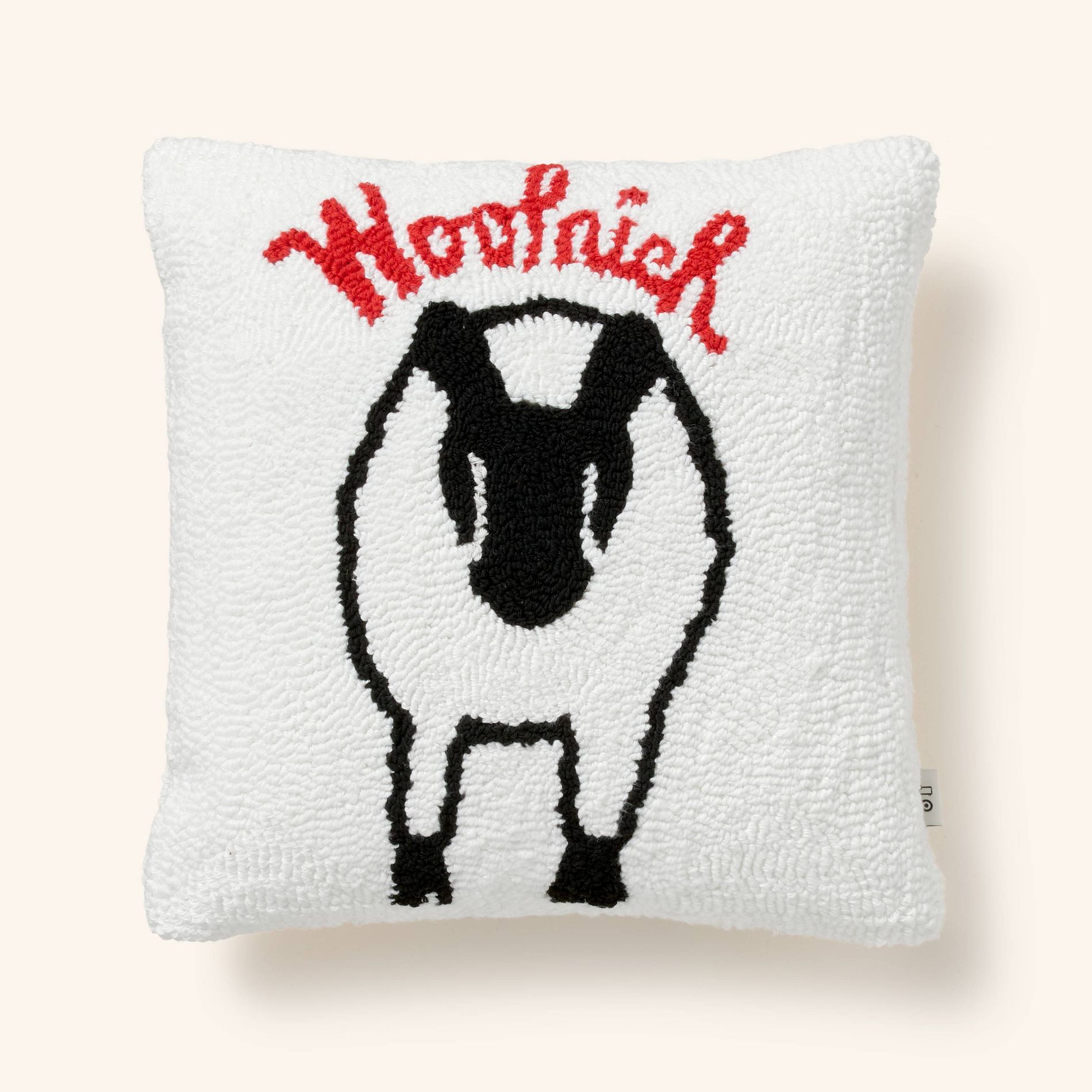 14"x14" Textured Sheep Square Toss Pillow Cream - Woolrich x Target
