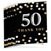 Big Dot of Happiness Adult 50th Birthday - Gold - Birthday Party Thank You Cards (8 count) - 2 of 4