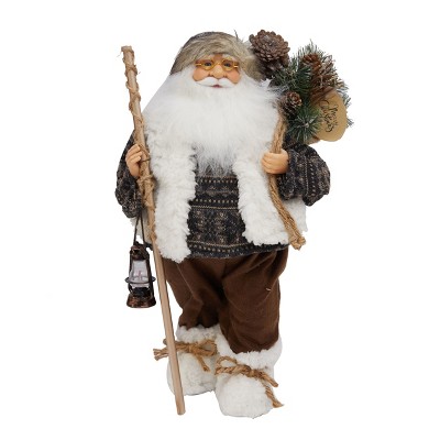 Season's Designs Christmas 18In (45Cm) Walking Pose Santa In Grey B
