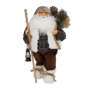 Season's Designs Christmas 18In (45Cm) Walking Pose Santa In Grey B - 1 of 1