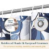 LunaLulinlk Blue Shower Curtain with Hooks – Heavy-Duty Mold/Mildew-Resistant - 3 of 4
