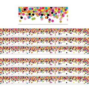 Teacher Created Resources 3" Straight Border Confetti 35' Per Pack 6 Packs TCR5609-6 - 1 of 2
