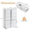 AMERLIFE 50.2" H 5 Drawer Dresser, Glossy Surface Chest of Drawers, Large Storage Organizer - 2 of 4