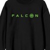 Captain America: Brave New World "Falcon" Unisex Adult Black Crew Neck Sweatshirt - 2 of 3