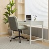 Oversize Seat Cirss Cross Chair, 360° Swivel Home Office Chair with Universal Wheels, Height-Adjustable Computer Chair 4L - ModernLuxe - 4 of 4