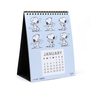 Yoobi Peanuts 6"x7.5" Desk Calendar 12 Months Snoopy Dance - 1 of 4