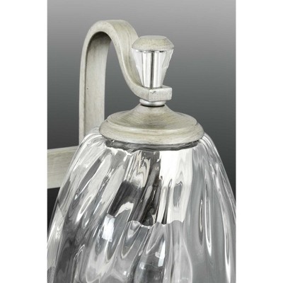 Anjoux Antique Bronze 4-Light Vanity Fixture with Clear Glass Shades