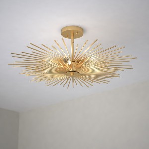 VAXCEL Nikko Mid-Century Modern Semi Flush Mount Ceiling Light - 1 of 4