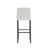 2pcs/set High Bar Stool Chairs With Solid Wood LegsPU Leather Upholstered Barstools 265lbs Max Weighing Capacity For Kitchen Island Bar Livingroom - 3 of 4