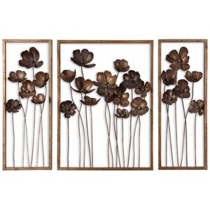 Set of 3 Uttermost Tulips 40" Wide Metal Wall Art - 1 of 1