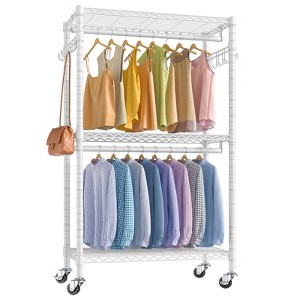 VIPEK R2 Plus 3 Tiers Portable Closets Heavy Duty Rolling Garment Rack Adjustable Clothes Rack - 1 of 4