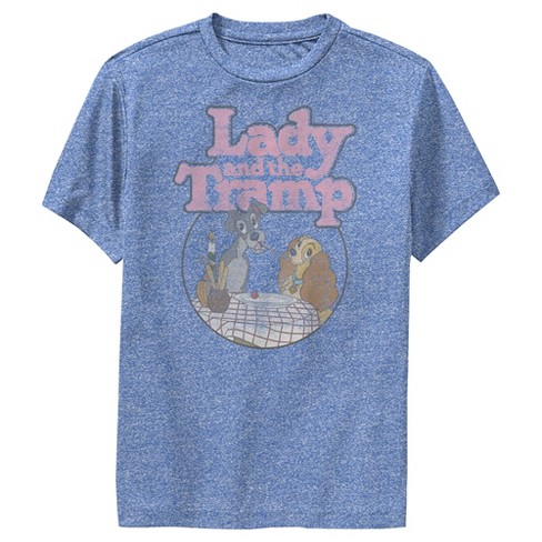 Boy's Lady and the Tramp Distressed Spaghetti Kiss Movie Logo Performance Tee - image 1 of 4