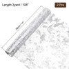 Unique Bargains Birthday Party Polyester Flexible Cutting Metallic Foil Thin Mesh Table Runner 2 Pcs - 2 of 3