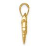 Black Bow Jewelry 14k Yellow Gold 3D Motorcycle Pendant, 25mm (1 Inch) - 2 of 4