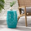 CAVINAS Modern Fusiform Iron Outdoor Patio End Table,Waterproof Weather Resistant Side Table for Patio,Garden,Balcony - 2 of 4