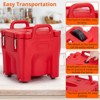 Food Insulated Bucket 20L with Directional Casters, Spoon Included, Base Support, Durable Stainless Steel Lining - 2 of 4
