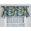 RLF Home Duncaster 2-Scoop Celebration 100% Cotton with Fully Lined 3" Rod Pocket Valnance for Windows 45" x 18" Porcelain - 2 of 4