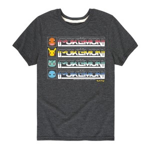 Boys' - Pokémon - Starter Pokémon Logo Short Sleeve Graphic T-Shirt - 1 of 4