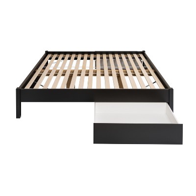 Elegant King-Sized Platform Bed with Upholstered Wood Frame and Storage Drawers