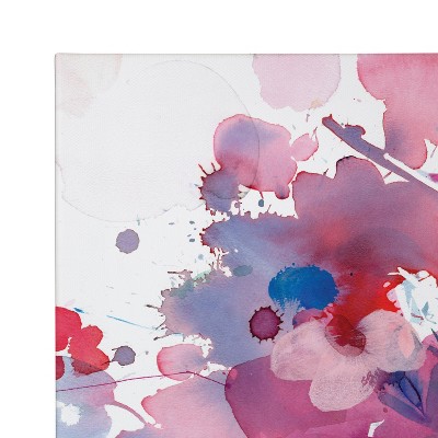 In Between Colorful Abstract Floral Canvas Wall Art Set