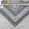 Acekool 9x12 Washable Area Rug, Modern Printed Braided Look, Non-Slip, Stain Resistant Large Brown Carpet for Bedroom, Living Room, Dining Room - 2 of 4