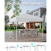 10x10 Pop Up Canopy with 1 Sidewall, Beach Tent 3 Adjustable Heights,UV Protection, Outdoor Sun Shade Events, Parties, Camping - 4 of 4