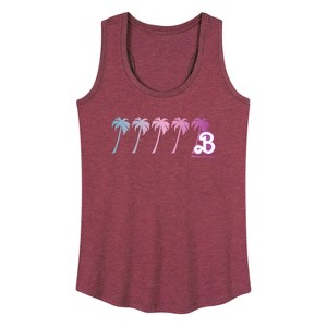 Women's - Barbie - Palm Trees of the Dream Summer Graphic Racerback Tank - 1 of 4
