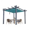 Woodgrain Aluminium Pergola Upgraded Retractable Outdoor Pergola with Canopy Modern Gazebo for Backyard, Patio, Porch, Grape Trellis - 2 of 4