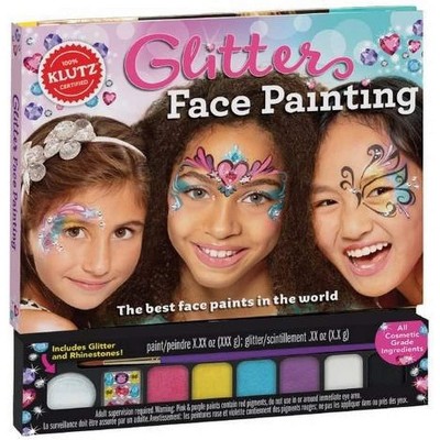 Klutz Glitter Face Painting Creative Kit, Includes Paints, Gems & Glitter, Ages 6 and Up