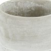 HomeRoots 6" Light Gray Geometric Cement Indoor Outdoor Round Pot Planter - 4 of 4