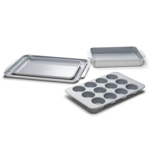 3pc Nonstick Baking Sheet Set Gray - Figmint™ : Target