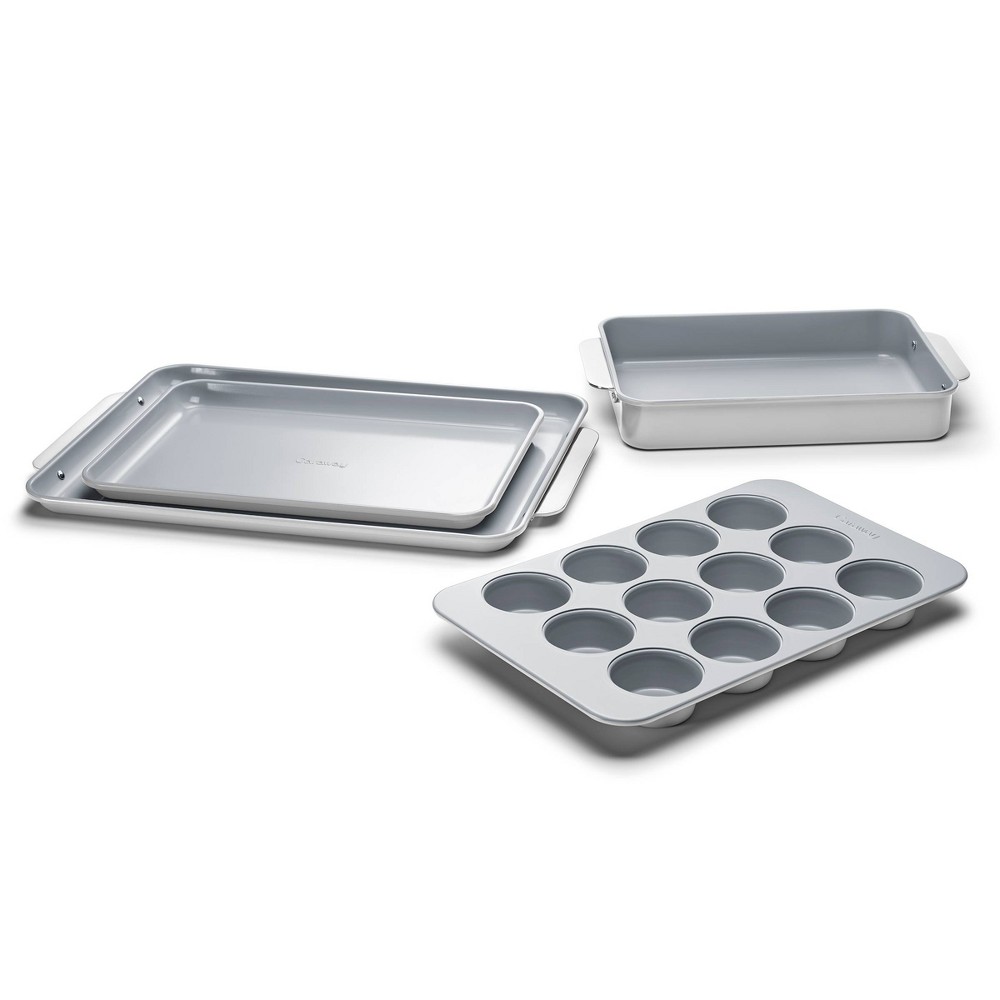 Caraway Non-Stick Ceramic Half Bakeware Set Gray