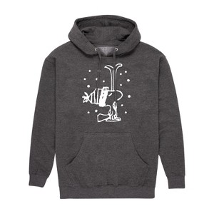 Men's - Peanuts - Woodstock Snowfall Graphic Fleece Pullover Hoodie - 1 of 4
