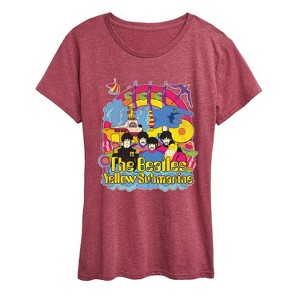 Women's - The Beatles - Vintage Yellow Submarine Short Sleeve Graphic T-Shirt - 1 of 4