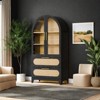 FONTOI Arched Shaped Storage Cabinet with Covered Top, 3-Tier Arched Bookcase with 2 Doors&2 Drawers - 4 of 4